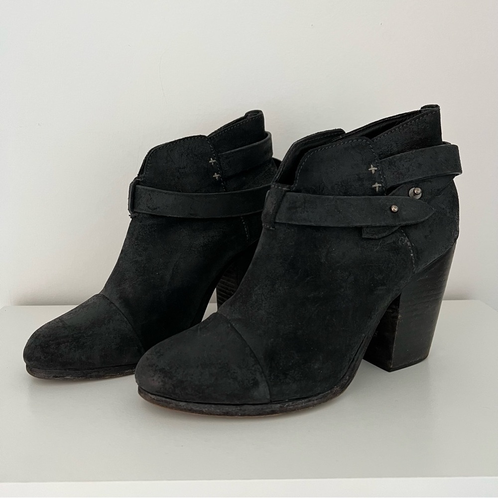 rag & bone black leather Harrow black boot size 39